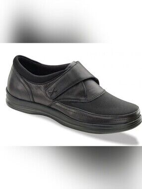 Aetrex Emma Monk Strap Black Leather Slip-On Comfort Loafers, 13 Womens NEW!